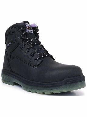 Brahma Women's 6” Combustion Steel Toe  Boots In Black & Purple Size 8.5 - NWT